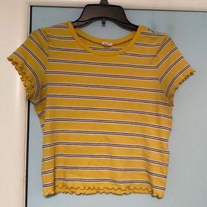 garage yellow short sleeve shirt